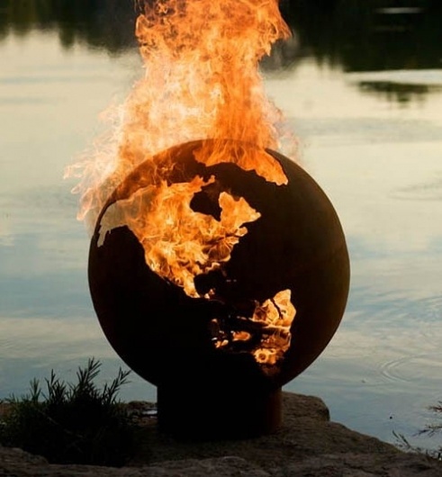 this isn't happiness™ (Burn Baby Burn), Peteski #flames #globe #burning #riverbank #earth #photography