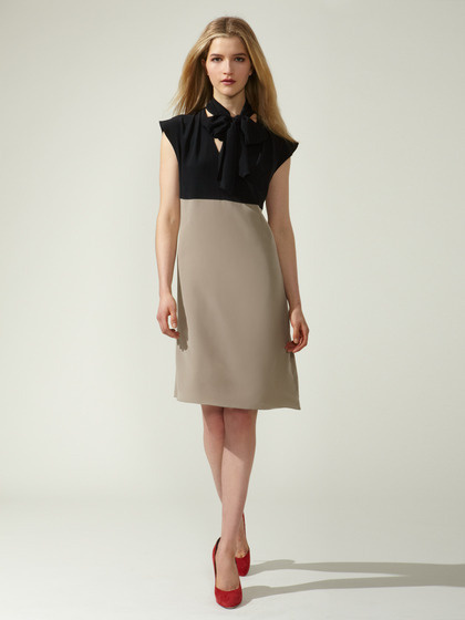 Derek Lam Silk Tie Neck Dress #fashion #dress #gilt