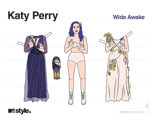 mtv style katy parry paper doll #cut #paperdoll #katy #perry #out #doll #diy #paper