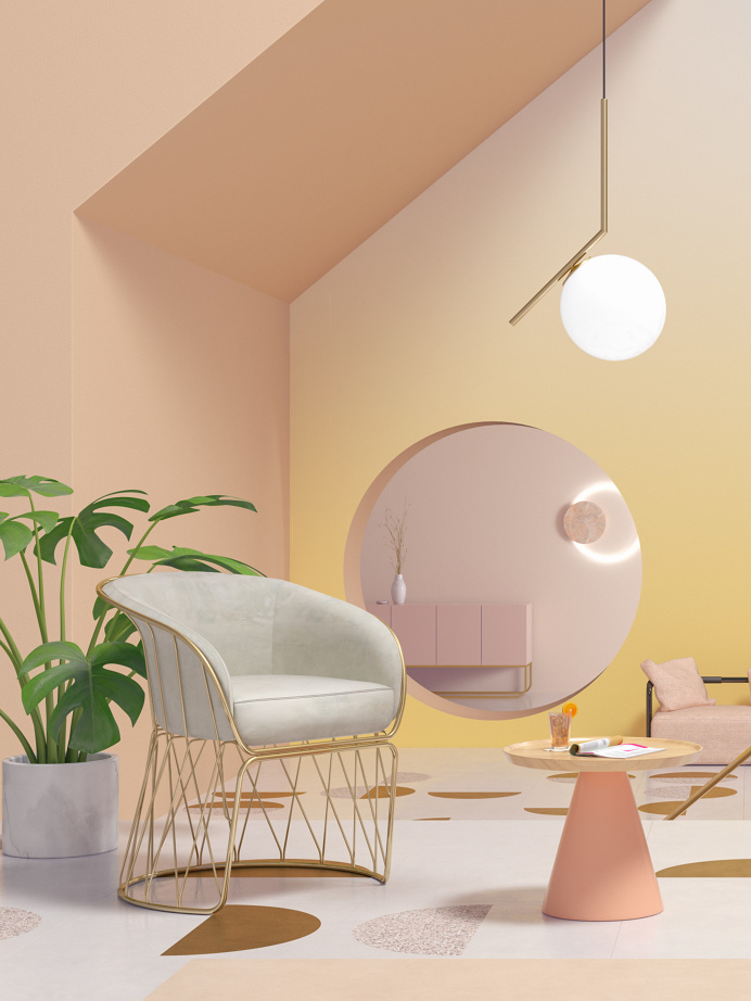 Seasons on Behance #3D #seasons #weather #colors #pastel #interior #design #decoration