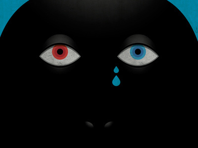 Illustration #tear #black #tsanev #illustration #blue