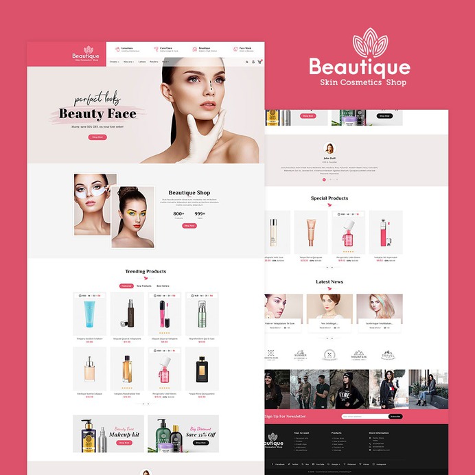 #Beautique #Skin #Cosmetics Store - #Prestashop #Responsive #Theme | #TemplateTrip #eCommerce #Website #Template
