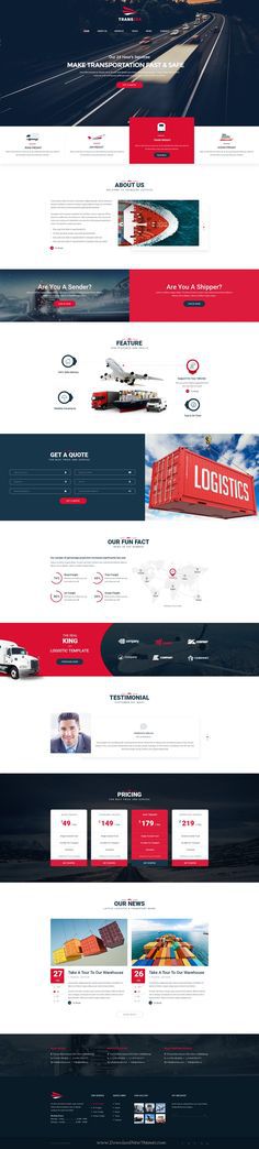 Transera is a clean and modern PSD Template for Transportation and Logistics…