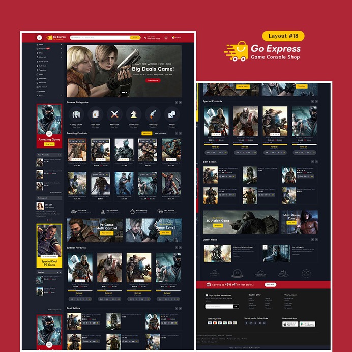 #GoExpress #Games - #MultiPurpose #Mega Store - #Prestashop #Responsive #Theme | #TemplateTrip #eCommerce #Website #Design #Template