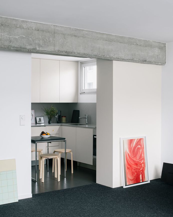 Renovation of 60s Apartment is a minimalist apartment located in Paris, France, designed by Collet & Muller