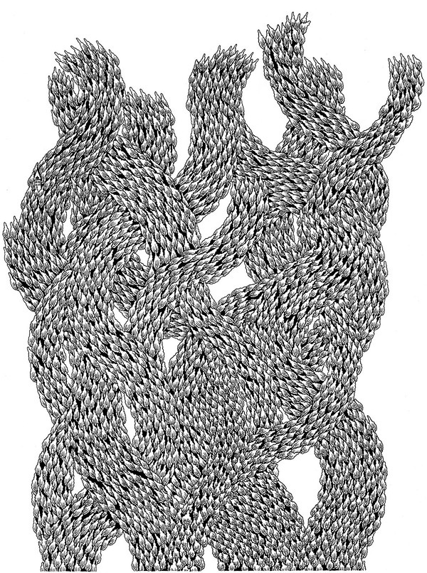 Treetown - Tom Berry #illustration #white #black