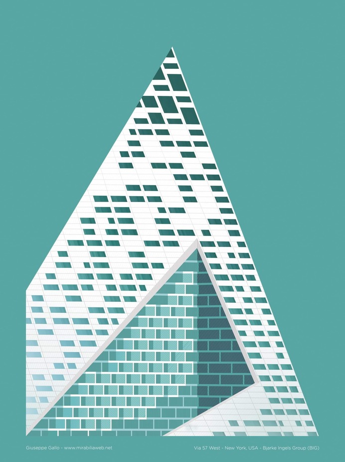 Poster of Via 57 West, design Giuseppe Gallo, Bjarke Ingels Group - BIG Syntax poster Series