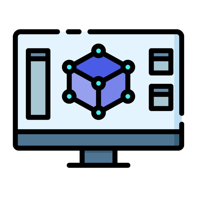 See more icon inspiration related to program, 3d, design, monitor, 3d modeling, art and design, modeling, electronics, screen and computer on Flaticon.