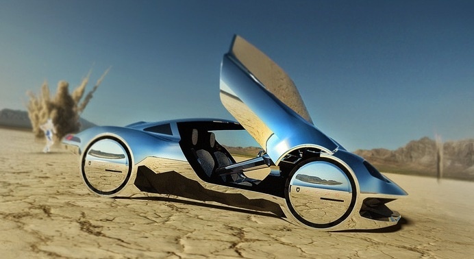 JNKDESIGNWORKS: Bling ! bling ! Desert chrome #design #future #concept #chrome #car #desert