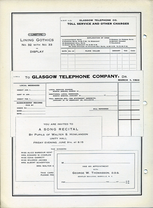 Linotype's Lining Gothic type specimen #type #specimen #typography