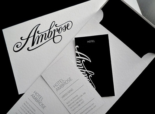 Onestep Creative - The Blog of Josh McDonald » Ambrose Hotel by Miklos Kiss #ambrose #script #branding #identity #hotel