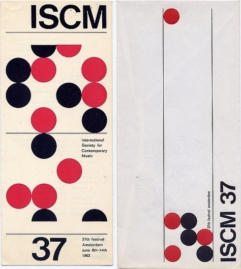 Flyer Design Goodness - A flyer and poster design blog: Wim Crouwel - selected graphic designs and prints from museum archive #white #red #flyer #black #crouwel #wim #iscm #typography
