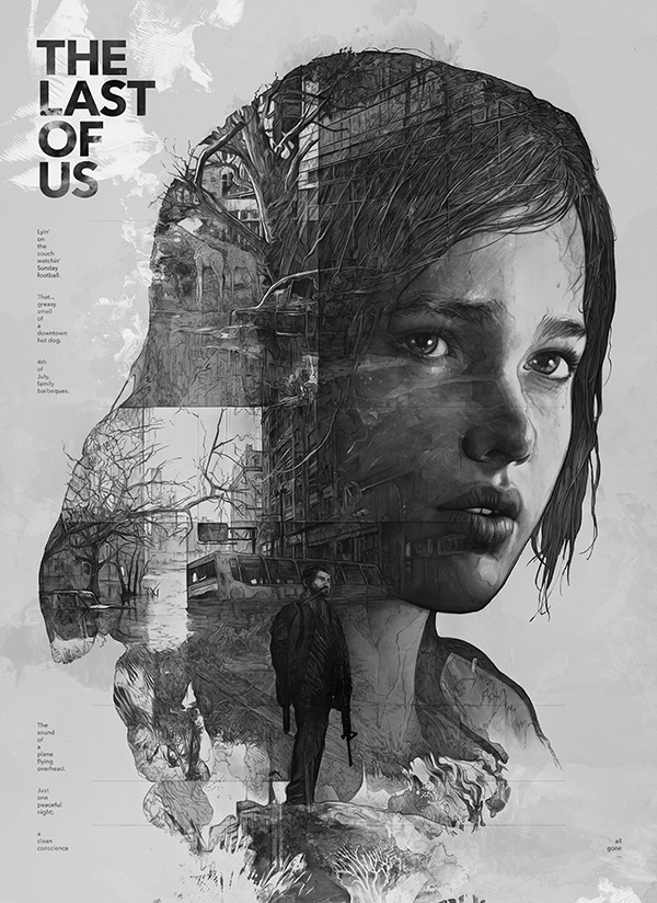 The Last of Us on Behance #video #illustration #portrait #poster #games #pencil #sketch