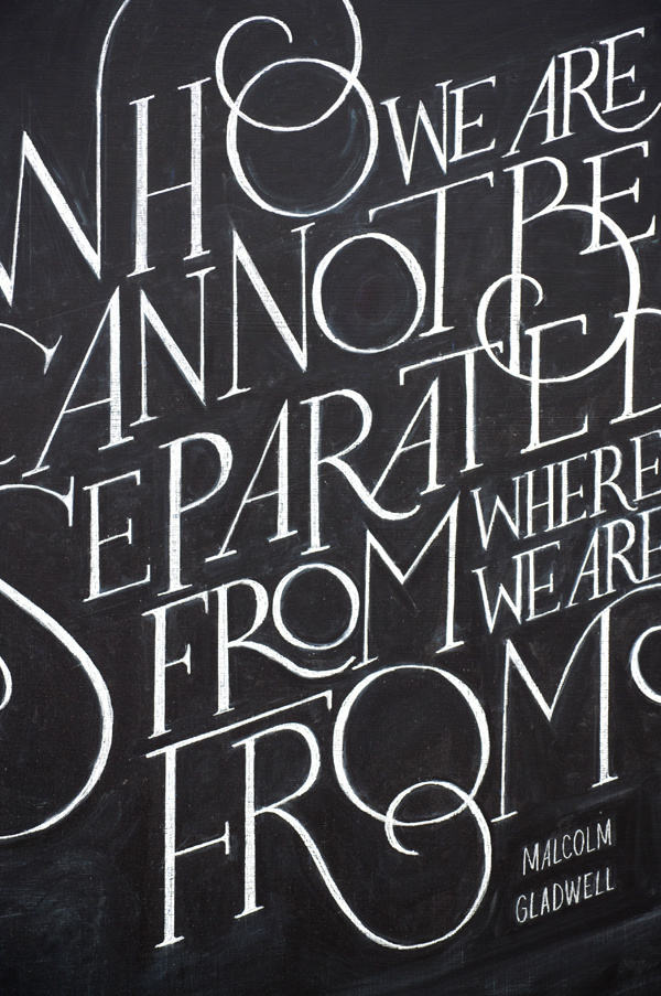 Holiday: Malcolm Gladwell on Behance #lettering #blackboard #design #chalk #typography