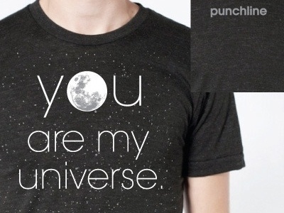 Dribbble - Punchline Tee by Jason Doring #universe #punchline #apparel #t #shirt #stars #moon