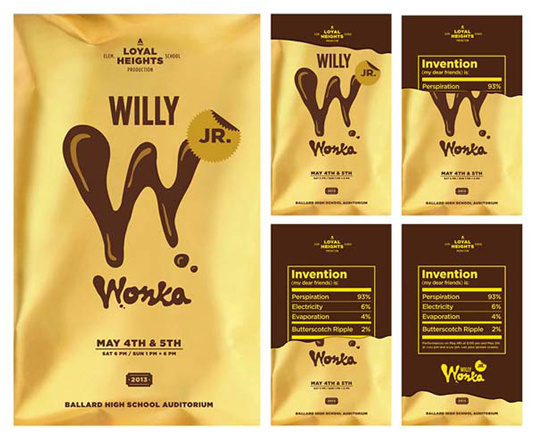 Willy Wonka chocolate gets a 21st century redesign | Branding | Creative Bloq #theater #theatre #packaging #candy #chocolate #arts #bar #willy #performing #wonka