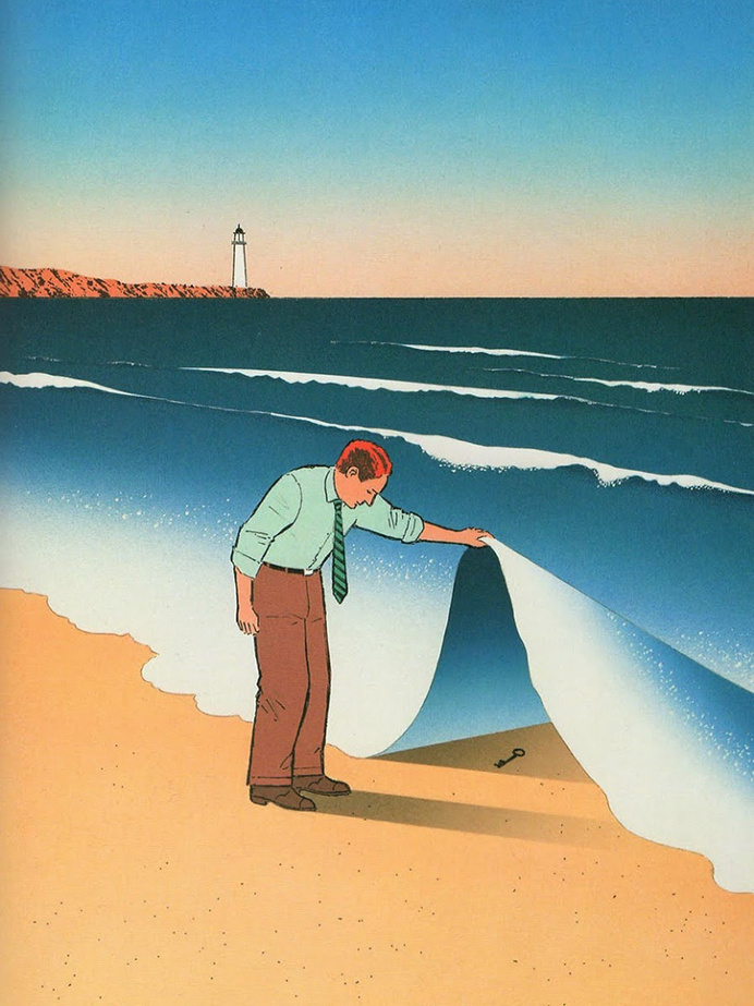 illustration, guy billout, abstract