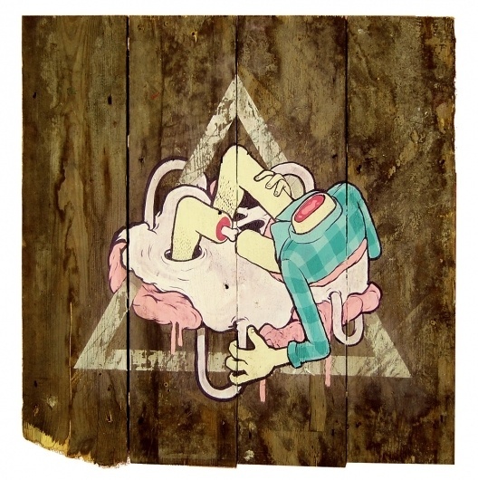 Acid Illustrations and Street Art by Smithe | Abduzeedo | Graphic Design Inspiration and Photoshop Tutorials #wood