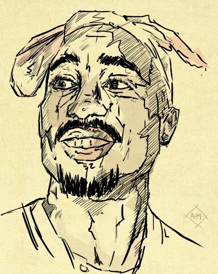 nøt too bad. - Happy 41st Birthday Tupac! Sorry I'm a day late! ... #white #tupac #black #illustration #2pac #and #music #hop #hip