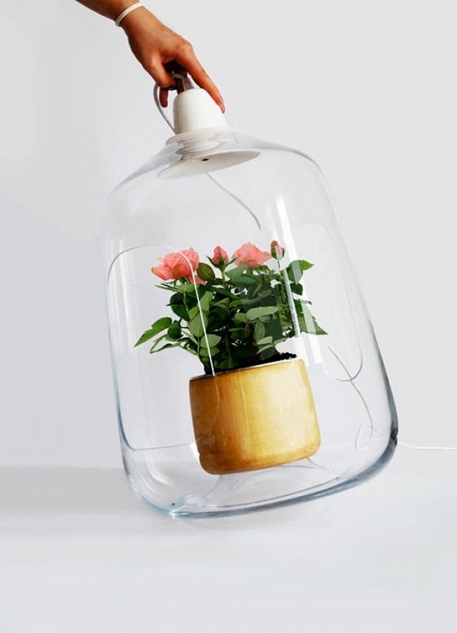 Milo – Lightovo #lamp #white #glass #wood #light #hand #flowers #plant