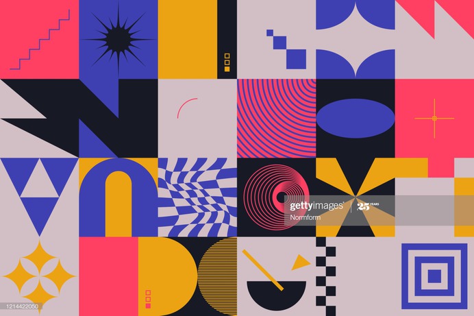Brutalism Design Abstract Vector Pattern : stock illustration