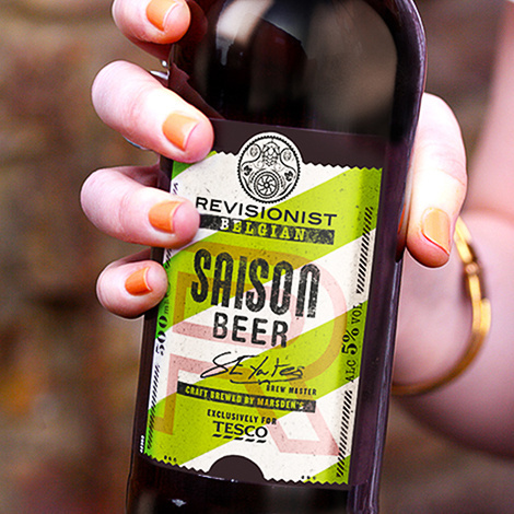 Tescos Revisionist Bottles #packaging #beer #type