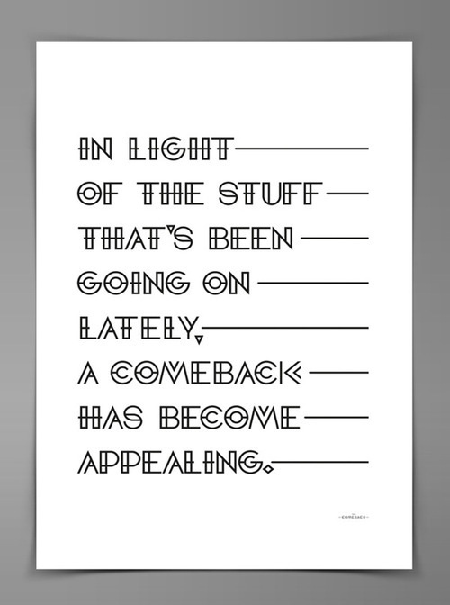 Comeback Identity #design #quality #typography