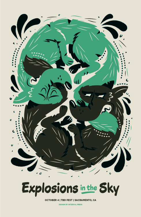 Finished poster forÂ Explosions in the SkyÂ performing next month atÂ TBD Fest #poster #illustration #gig poster #silk screen #silkscreen #w