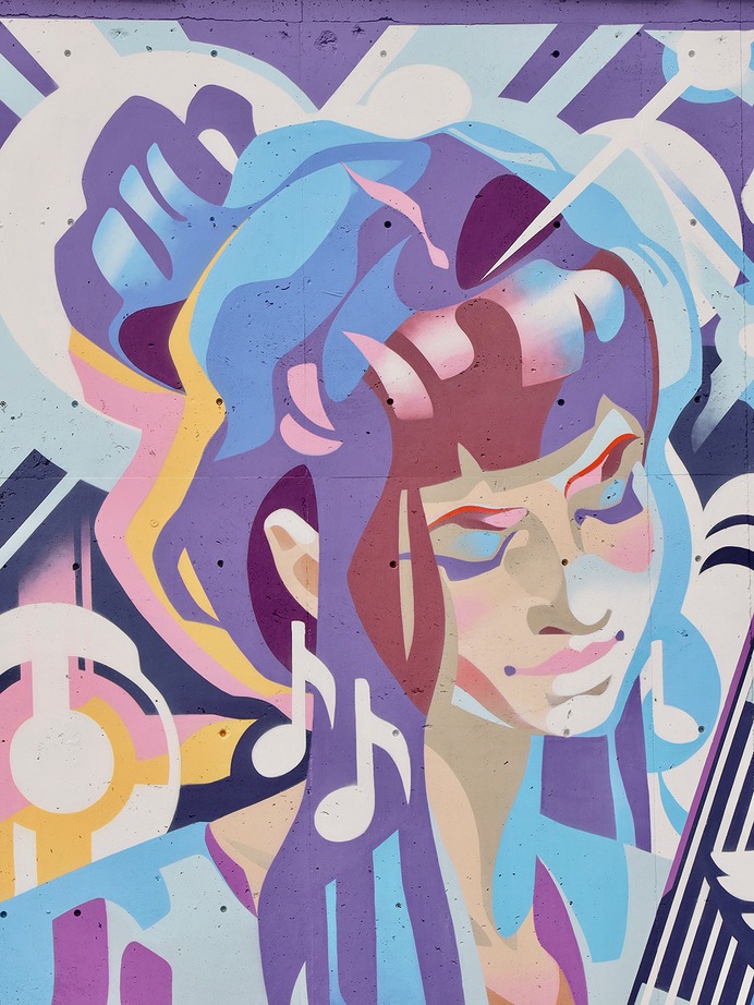 "Muse"🎸mural for @melroseballroom in Queens