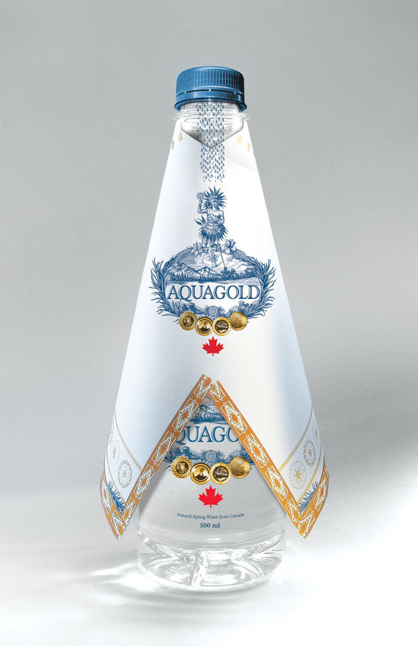 Canadian inspired packaging design for Aquagoldcanada #packaging #canada #design