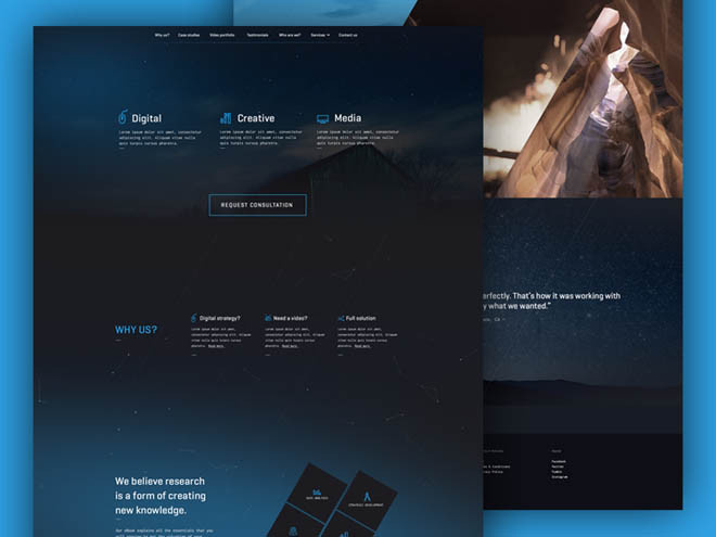 Free Landing Page PSD by Patryk AdaÅ›