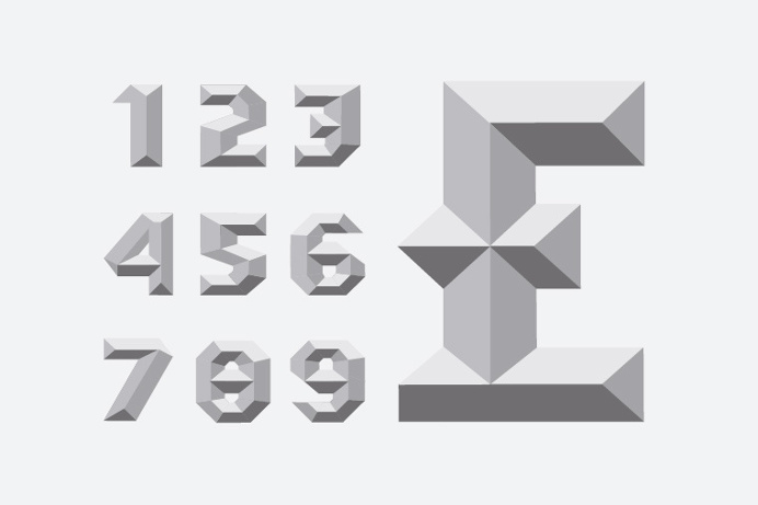 Font design by Philippe nicolas #prismatic font #Vernacular #typeface #type design #drawn lettering #alphabet #sign #price #numbers #letter