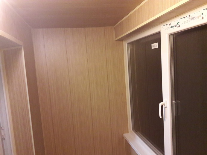 Internal cladding of the balcony. Krivoy Rog.