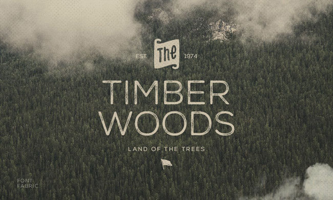 The Timber Wood land of the trees #nature #typeface #typography