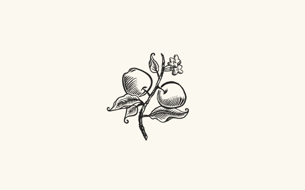 Logorama on Behance #woodcut #line #branch #apples #leaf #natural #art #logo #leaves