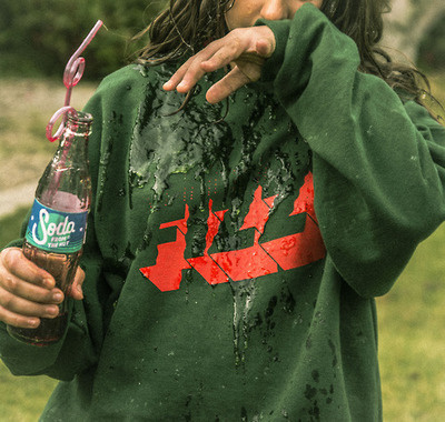 Handmade Silkscreen Sweatshirt #lettering #from #drink #the #sodafromthehut #liquid #fizz #hut #soda #party