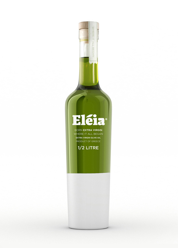 Eleia OliveÂ Oil TheDieline.com Package Design Blog #packaging #cork #glass #ela #eleia #green