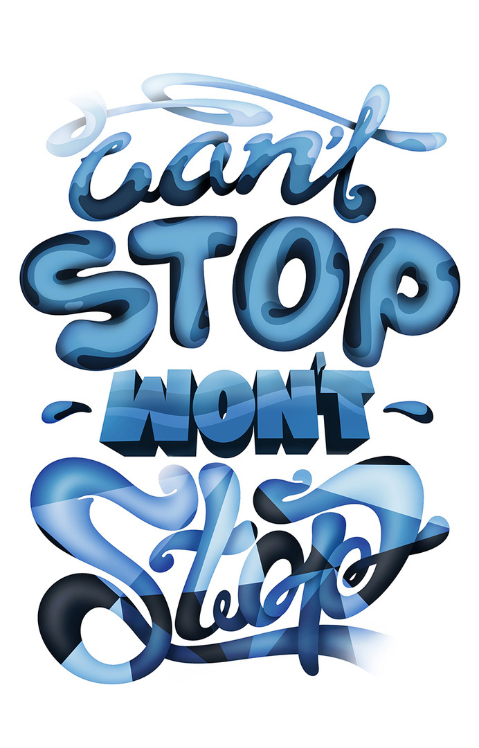Can't Stop illustration by JOHAN HÖRBERG #lettering #design #graphic #illustration #hand #typography