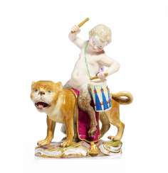 Satyr on a lion sitting. Meissen #Sets #Teasets #Porcelainsets #Antiqueplates #Plates #Wallplates #Figures #Porcelainfigurines #porcelain