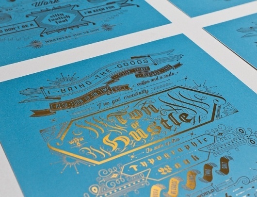 Typographic Wank - I Am Shakira #offset #hustle #card #gold #blue #foil #typography