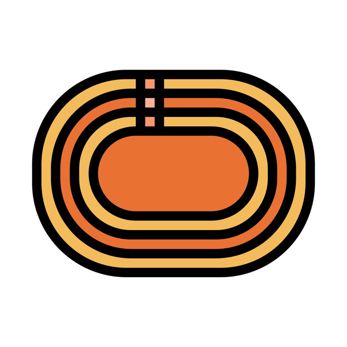 See more icon inspiration related to race track, running track, sports and competition, olympic games, competence, architecture, position, circuit, running and race on Flaticon.