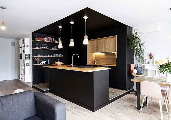 80 Black Kitchen Creative Designs - #design #kitchen #black #furniture #decor #interior #home