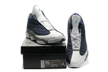 Nike Air Jordan Retro 13 White Blue and Grey - Size 14.15.16 #shoes