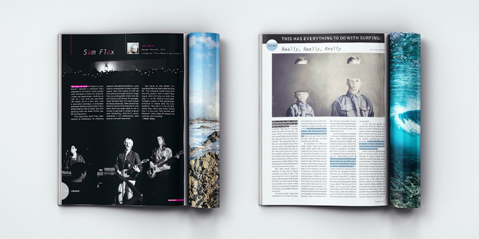 Surfing Magazine Editorial 2012 - Joy Stain #surf #surfing #print #layout #editorial #magazine #typography