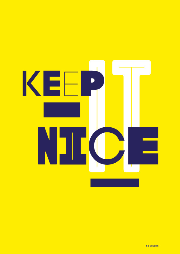 Keep It Nice #underline #font #yellow #nice #mixed #blue #typography
