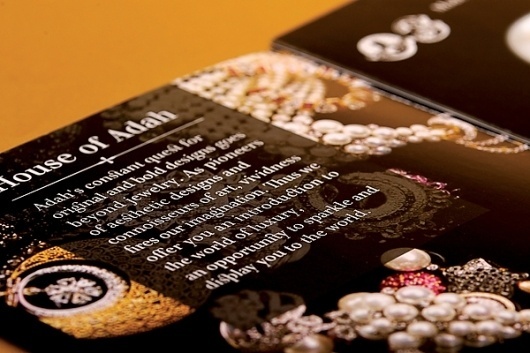 Adah Jewelleria on the Behance Network #invite #branding #design #graphic #book #adah #identity #jewelry #gold #brochure