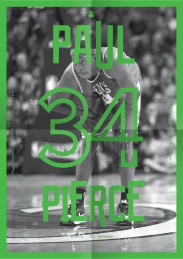 Celtics Playoff Guide : Michael Mercer Brown : Graphic Design #print #pierce #celtics #poster #sport #nba #basketball #paul