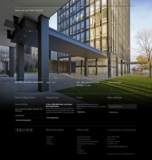 Mies van der Rohe Society Website | Gridness #website