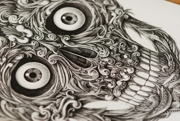 Google Image Result for http://www.robotspacebrain.com/wp content/uploads/2012/04/Alex Konahin 5.jpg #decorative #skull