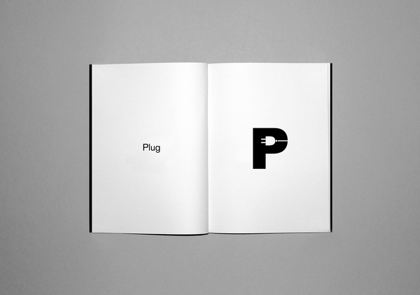 P is for... plug #negative #print #book #space #foil